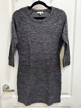 Aritzia Community Heather Gray Knit Bodycon Dress Size Small
